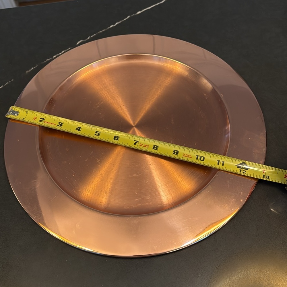 Crate & Barrel Copper Plated Charger - Picture 10 of 10